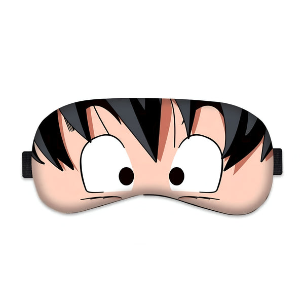 Un masque de sommeil avec le visage de Son Goku, un personnage de Dragon Ball Z.,MA-5633331532