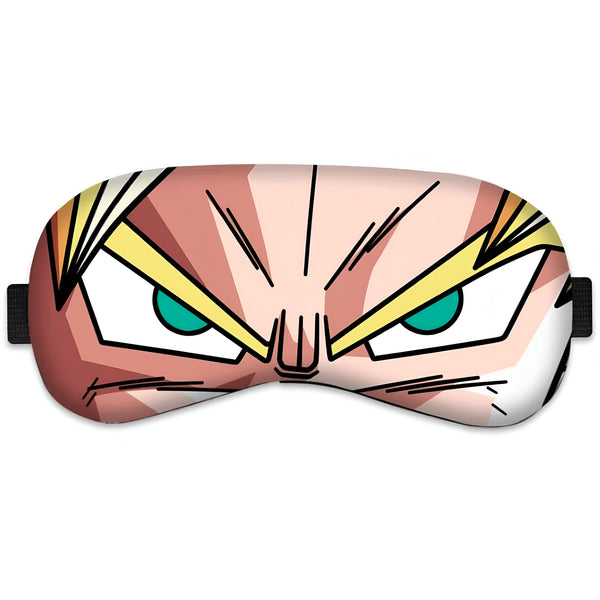 Un masque de sommeil avec le visage de Son Goku, un personnage de la série animée Dragon Ball Z.,MA-3254272390
