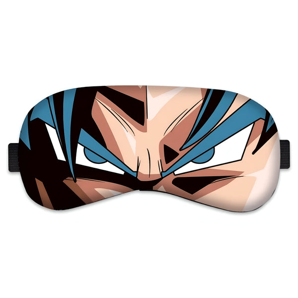 Un masque de sommeil noir avec le visage de Son Goku, un personnage de la série animée Dragon Ball Z.,MA-5113400793