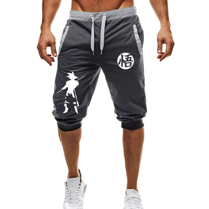Un homme porte un short gris avec un motif de Goku, un personnage de Dragon Ball Z.,PA-3504716355,PA-4358218016,PA-0502922591,PA-3876543851,PA-1481465848,PA-4822980286,PA-9003832579,PA-4411551268,PA-3204383911,PA-7373583636,PA-6430963225,PA-7823409585,PA-5103414023,PA-5733305053,PA-4648170113,PA-5749702197,PA-4022395737,PA-2634605420,PA-2377584357,PA-2665494124,PA-1992962103,PA-1344616216,PA-886087680X,PA-4799296892,PA-6804064526