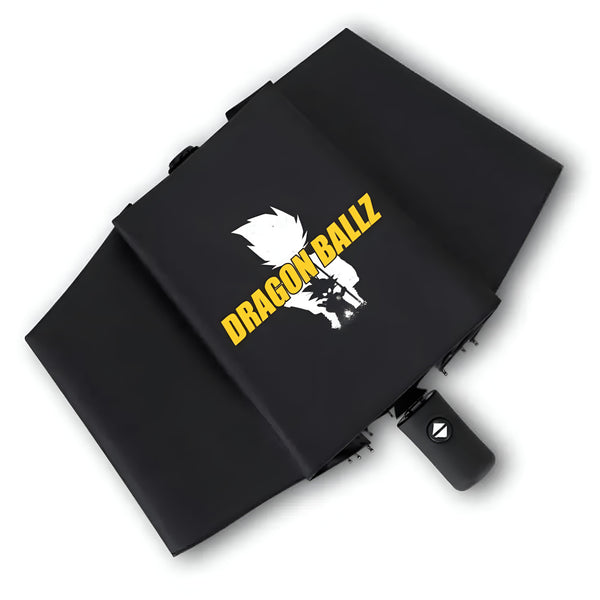 L'image représente un parapluie noir avec le logo de Dragon Ball Z, un manga et un anime populaire.,PA-8963127915