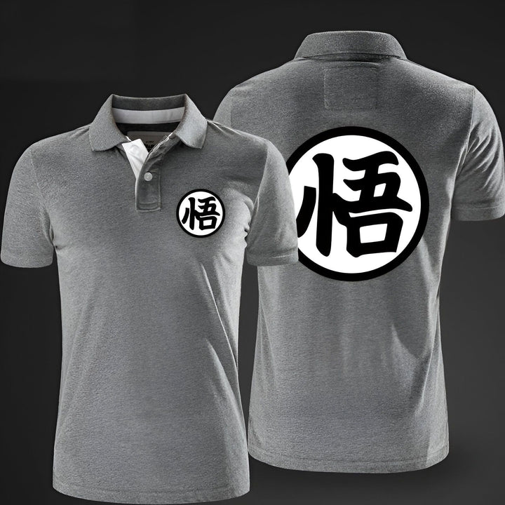 Le t-shirt est gris avec un col polo. Il y a un symbole japonais noir sur la poitrine et dans le dos.,PO-779078448X,PO-5118461847,PO-8330894126,PO-6514954073,PO-0323184324,PO-5819678370,PO-3857899441,PO-7478373194,PO-666515744X,PO-227382680X,PO-2575593379,PO-4358733689,PO-0049702203,PO-2323056697,PO-8993250464,PO-9165506928,PO-187081777X,PO-4017046797,PO-7862628136,PO-6124292939