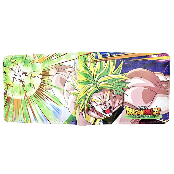 Le portefeuille est de couleur verte et possède une illustration de Broly, un personnage de la série Dragon Ball Super.,PO-0113398832