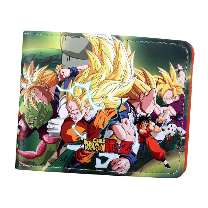 Le portefeuille est vert avec une image de Son Goku, Vegeta, Piccolo et Gohan.,PO-1232023361