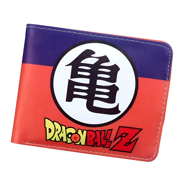 Le portefeuille est rouge et bleu avec le logo de Dragon Ball Z, qui est un dessin animé japonais.,PO-9426249982