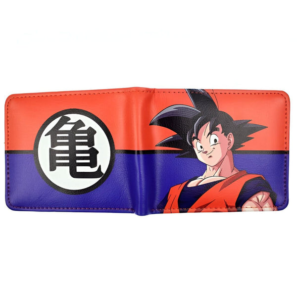 Le portefeuille est bleu et rouge avec une image de Son Goku, un personnage de Dragon Ball Z.,PO-2033400301