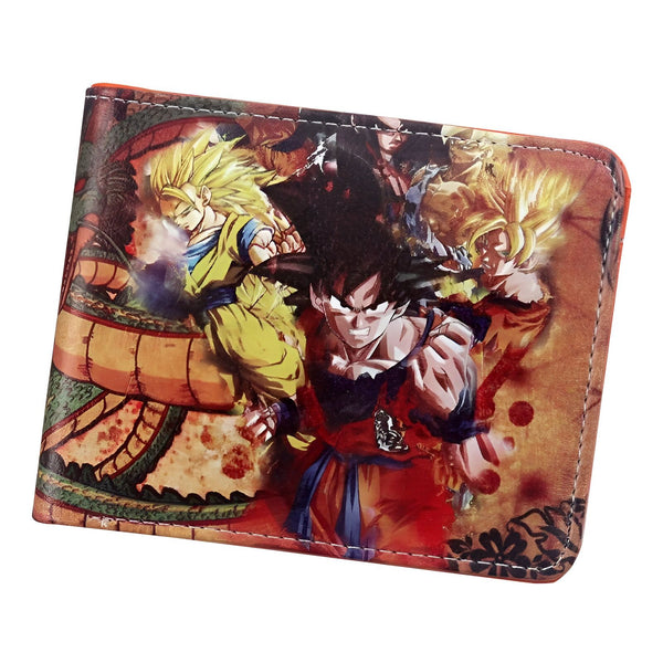 Le portefeuille présente une image du personnage de Goku de la série animée Dragon Ball Z. Goku est un Saiyan, une race extraterrestre connue pour sa force et ses pouvoirs de combat. Il est le protagoniste principal de la série et se bat pour protéger la Terre contre les forces du mal. Le portefeuille est en cuir et présente des coutures de qualité. Il est également doté d'un compartiment pour les billets et de plusieurs fentes pour les cartes de crédit.,PO-5420636514