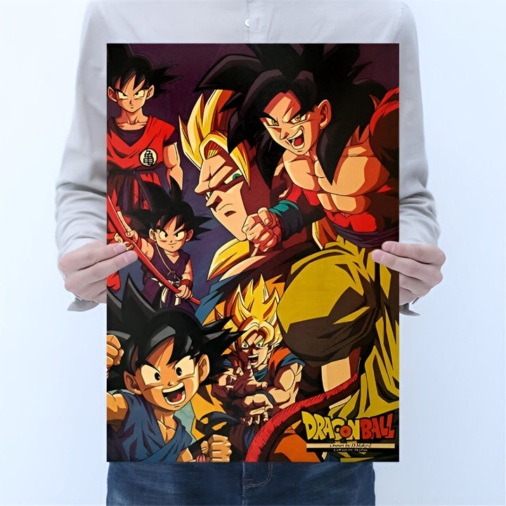 Une affiche de Dragon Ball Z, montrant Goku, Gohan, Trunks, Vegeta, Piccolo et Krilin.,PO-1451232500