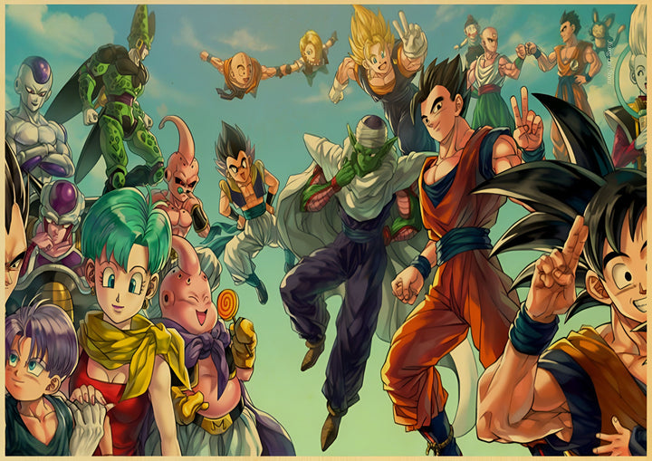 Une image de Son Goku et ses amis, personnages du manga Dragon Ball Z.,PO-8125155260,PO-3402751445