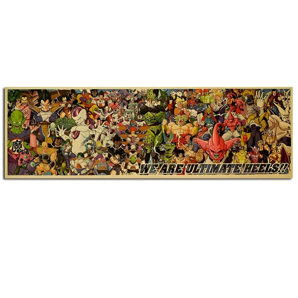 Une fresque représentant tous les personnages de Dragon Ball Z,PO-1095274171