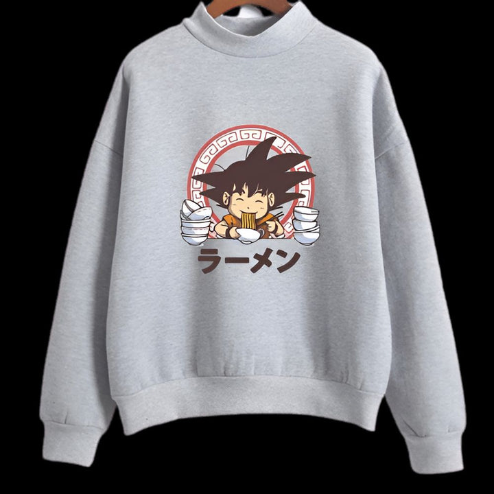 Le sweat-shirt gris représente Son Goku, un personnage de la série animée Dragon Ball Z, en train de manger un bol de ramen. Le texte en japonais signifie "ramen".,PU-7736398704,PU-7131561428,PU-8885673414,PU-4845309092,PU-5493876647,PU-460041750X,PU-3747555004,PU-584269963X,PU-8889840390,PU-0606380302,PU-6784723848,PU-2693975018,PU-2792768770,PU-7637385302,PU-0372929699,PU-3075030902,PU-4901933795,PU-5915180159,PU-0280993390,PU-9075706618,PU-1143582306,PU-4508428770