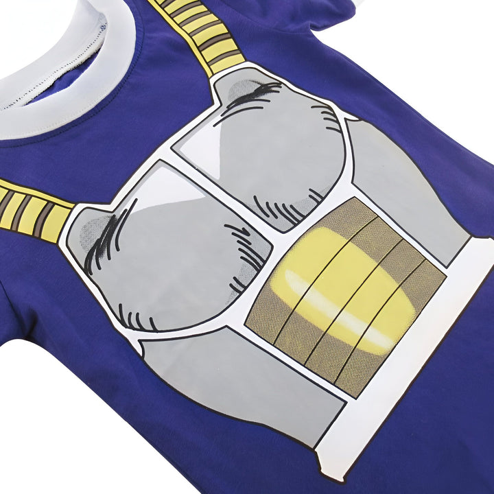 Une image d'un t-shirt bleu avec un imprimé du personnage de Vegeta de la série Dragon Ball Z.,PY-9243760491,PY-6733673142,PY-2043356461,PY-1472505239,PY-157408044X