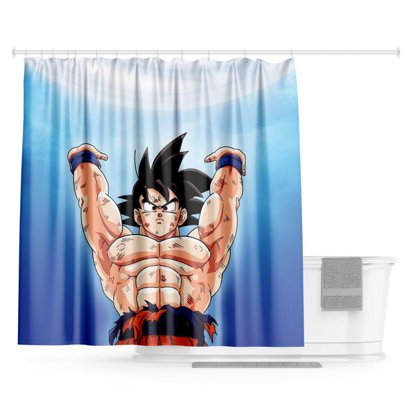 Une image de Son Goku, un personnage de la série animée Dragon Ball Z. Il est représenté en train de se préparer à lancer une attaque.,RI-0468477195,RI-8188130389,RI-4238898516,RI-9528760384,RI-1825579164