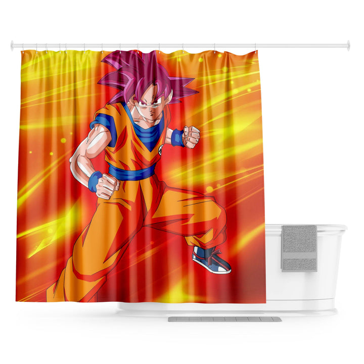 Une image de Son Goku, un personnage de la série animée Dragon Ball Z. Il est représenté en train de se battre, avec ses cheveux rouges hérissés et une aura jaune qui l'entoure.,RI-9820833353,RI-3245872690,RI-1236055217,RI-5400173438,RI-7853988419