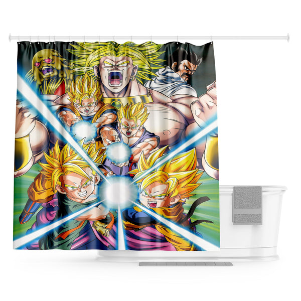 L'image représente les personnages du dessin animé Dragon Ball Z. On peut voir Goku, Vegeta, Gohan, Trunks et Goten. Ils sont tous en train de se battre contre un ennemi commun.,RI-0980409314,RI-1611081297,RI-1109921691,RI-0392518880,RI-0475031199