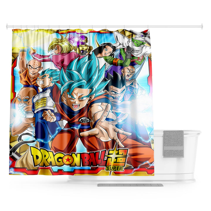Une illustration de personnages de la série Dragon Ball Super. On y voit Goku, Vegeta, Piccolo, Gohan, Trunks, Goten, Krilin, Yamcha,天津飯, Chiaotzu, Bulma, Videl, Sharpner, Jaco, le roi Vegeta, Beerus, Whis, Champa, Vados, Marcarita, Botamo, Frost, Magetta, Cabba, Kale, Caulifla, Hit, Jiren, Toppo, Dyspo, Kunshi, et Caway.,RI-2492813460,RI-5368866534,RI-1715366409,RI-987666767X,RI-9226206996