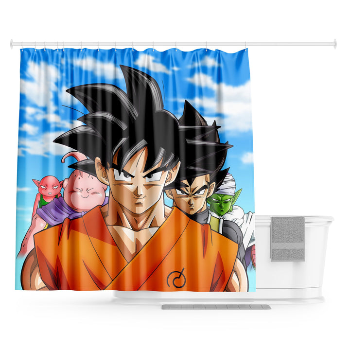 Une image de Son Goku, Vegeta, Piccolo et Majin Buu. Son Goku est un Saiyan, Vegeta est un prince Saiyan, Piccolo est un Namekian et Majin Buu est un Djinn.,RI-5526106578,RI-8981200912,RI-7501818894,RI-7668380035,RI-8045848596