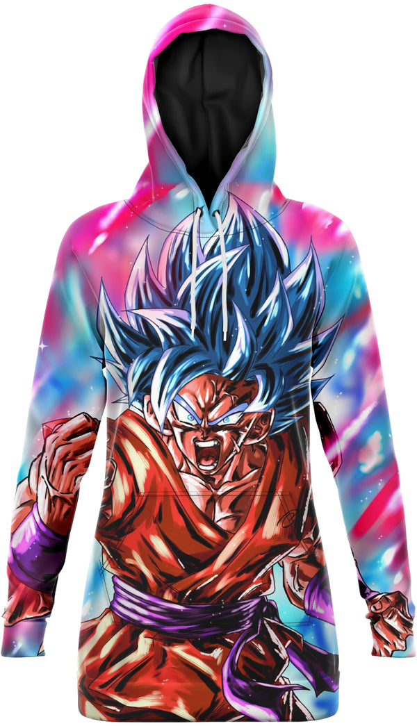 Une image de Son Goku, un personnage de la série animée Dragon Ball Z. Il est représenté en train de se battre, avec ses cheveux bleus et sa combinaison orange. L'arrière-plan est coloré et représente un ciel étoilé.,RO-3742426699,RO-473925932X,RO-574500259X,RO-8322948913,RO-9532121234,RO-668699927X,RO-3231052351,RO-5415710493