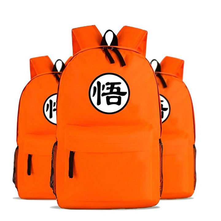 Un sac à dos orange avec le symbole de Goku, le personnage principal de la série animée Dragon Ball Z.,SA-4501910593,SA-6788590303