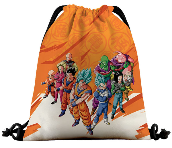 Le sac à dos représente les personnages du dessin animé Dragon Ball Z. On peut y voir Goku, Vegeta, Gohan, Piccolo, Krilin, Yamcha,天津飯, Chiaotzu et Maître Roshi.,SA-3969573726