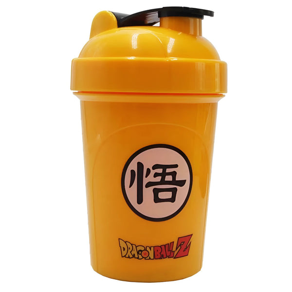 Le gobelet jaune a un logo Dragon Ball Z noir et orange sur le devant.,SH-6336782034