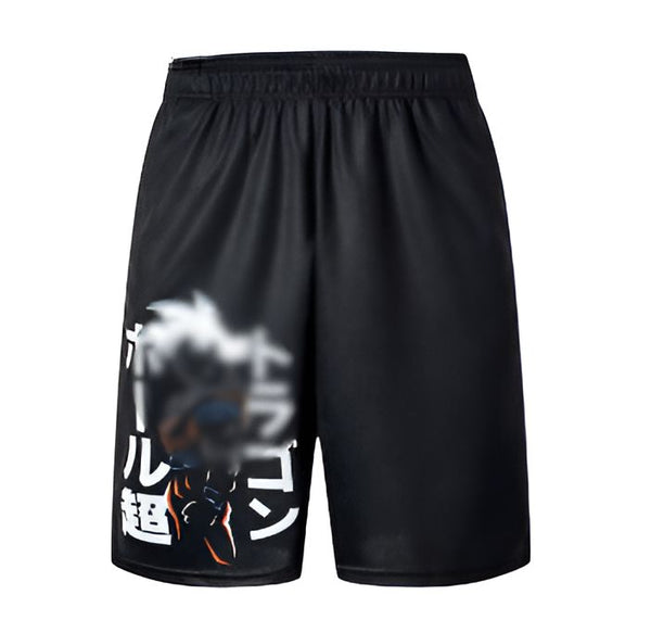 Le short est noir avec des motifs orange et bleus. Il y a un personnage de dessin animé sur la jambe gauche.,SH-2392903018,SH-4750618705,SH-847511055X,SH-6104562280,SH-9715876870