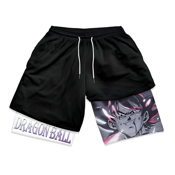 Le short est noir avec un motif de Goku, un personnage de Dragon Ball Z.,SH-9699096667,SH-3943946495,SH-296733538X,SH-0280595689,SH-9946554763,SH-6402547271