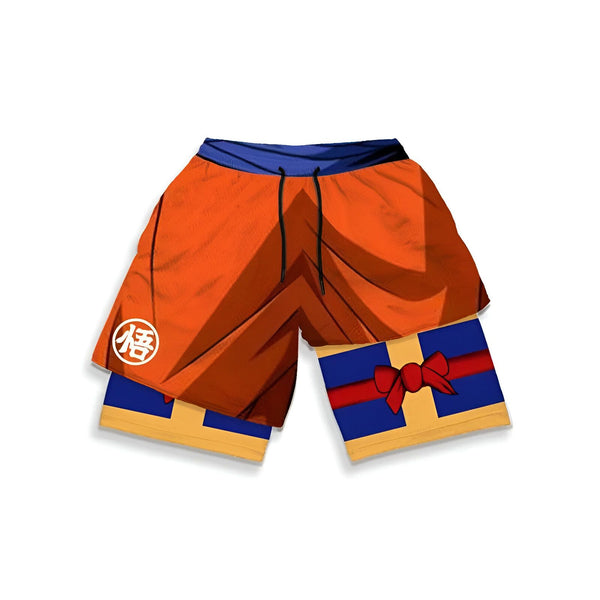 Ce short orange et bleu est inspiré du personnage de Goku dans Dragon Ball Z. Il possède une ceinture élastique avec un cordon de serrage, deux poches latérales et une poche arrière. Le logo de Goku est brodé sur la cuisse droite.,SH-6882470111,SH-7615626692,SH-2618790103,SH-7861742482,SH-3527160728,SH-8506898978