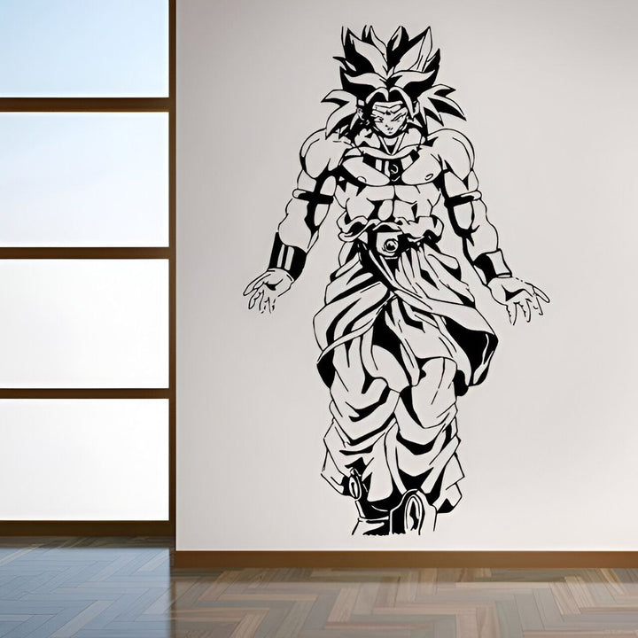 L'image représente un personnage de dessin animé en noir et blanc. Il s'agit de Broly, un personnage de la série Dragon Ball Z. Il est représenté avec ses cheveux longs et hérissés, et ses muscles saillants. Il porte une sorte de combinaison de combat.,ST-9442404660,ST-817319081X,ST-8354072975,ST-8594972741,ST-3792478250,ST-0326218432