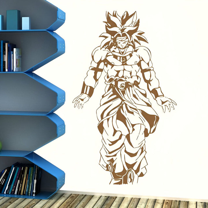 L'image représente un personnage de dessin animé, Broly, de la série Dragon Ball Z. Il est représenté en train de se transformer en Super Saiyan, avec ses cheveux qui se dressent et ses muscles qui se développent. Il est entouré d'une aura dorée.,ST-9442404660,ST-817319081X,ST-8354072975,ST-8594972741,ST-3792478250,ST-0326218432