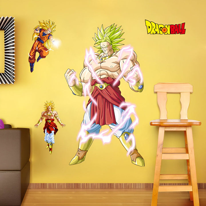 Une image de Son Goku, Vegeta et Broly, personnages de la série animée Dragon Ball Z.,ST-2561180646