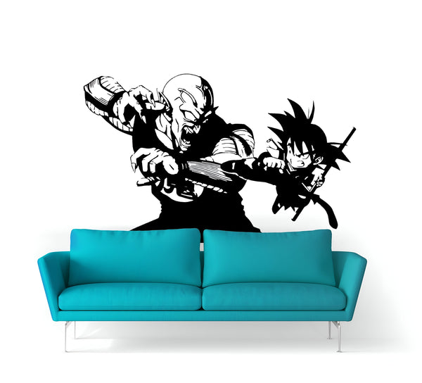 L'image représente un combat entre deux personnages de dessins animés. Le premier est un grand extraterrestre avec des ailes et le second est un petit garçon avec une queue de singe. Ils sont tous les deux en train de se battre avec des poings et des coups de pied.,ST-6585449207,ST-4302082291,ST-1547577126,ST-9103082903,ST-8242677255,ST-9717387524