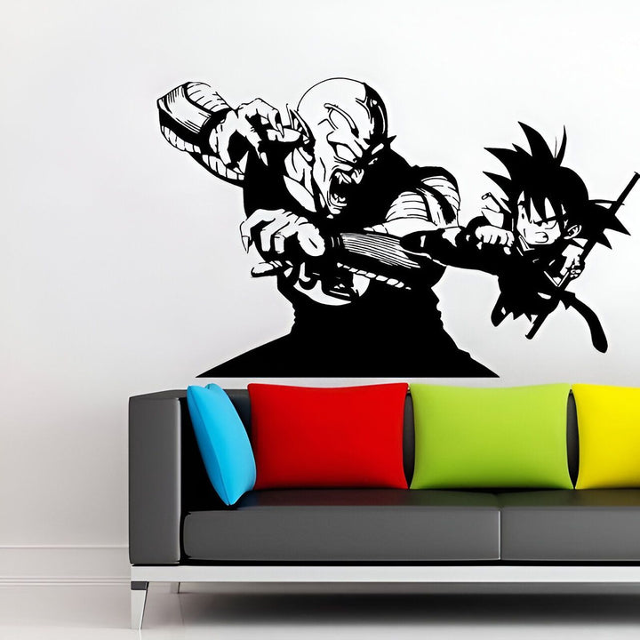L'image représente un combat entre deux personnages de dessins animés. Le premier est un grand extraterrestre avec des cheveux longs et pointus, et le second est un petit garçon avec des cheveux hérissés. Le grand extraterrestre est en train de frapper le petit garçon.,ST-6585449207,ST-4302082291,ST-1547577126,ST-9103082903,ST-8242677255,ST-9717387524