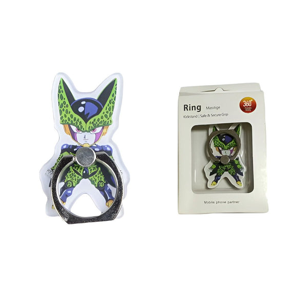 L'image montre une figurine de Cell, un personnage de la série Dragon Ball Z. La figurine est verte et blanche, et elle est représentée dans une position de combat. Elle est posée sur un socle noir.,44209738285275