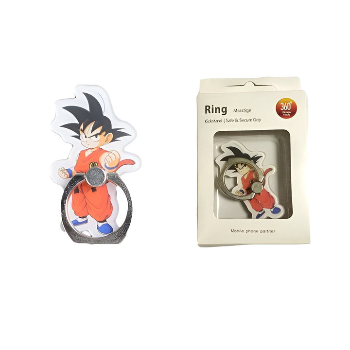 L'image montre une figurine de Son Goku, un personnage de la série animée Dragon Ball Z. Il est représenté en position de combat, avec les cheveux dressés et les poings serrés. La figurine est en plastique et mesure environ 10 cm de haut. Elle est vendue dans une boîte en carton avec un support en plastique transparent.,44209722786011