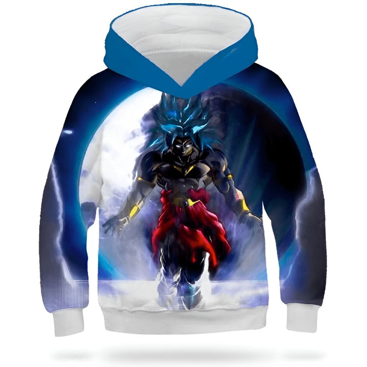 Le sweat à capuche représente Broly, un personnage de Dragon Ball Super. Il est vêtu d'une combinaison bleue et jaune et a les cheveux bleus. Il est en train de se transformer en Super Saiyan et est entouré d'une aura bleue.,SW-445706422X,SW-0318312085,SW-9990959587,SW-8785988812,SW-0411874586,SW-769279488X,SW-9366197841,SW-6185618656,SW-4529652521,SW-4734121095,SW-2347224514