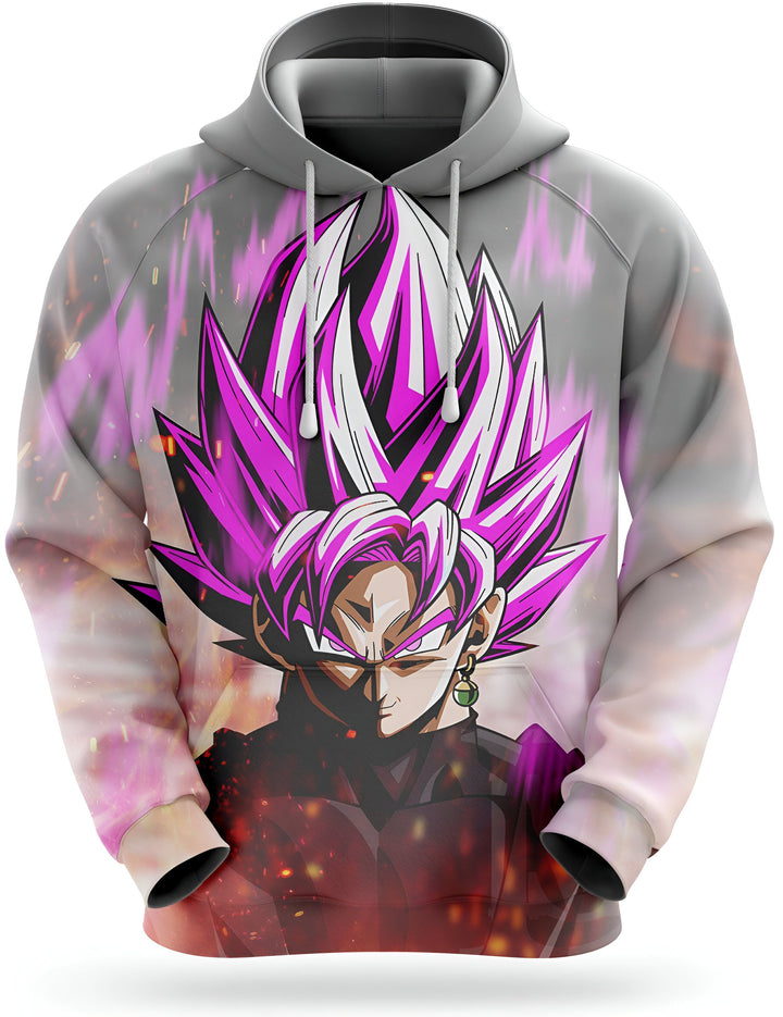 L'image représente un sweat à capuche gris avec une image de Son Goku, un personnage de la série animée Dragon Ball Z. Son Goku est représenté avec les cheveux roses et les yeux verts, et il est entouré d'un feu violet.,SW-3714630015,SW-3550902514,SW-1704521653,SW-7073658975,SW-9169075352,SW-0077746090,SW-9040693986,SW-727770536X,SW-4238737369