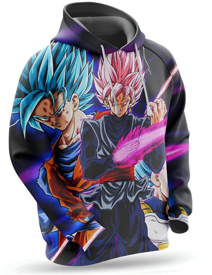 Une image de Son Goku, Vegeta et Black Goku. Son Goku est un Saiyan avec les cheveux bleus et les yeux bleus. Il porte une combinaison orange et bleue. Vegeta est un Saiyan avec les cheveux roses et les yeux bleus. Il porte une combinaison bleue et jaune. Black Goku est un Saiyan avec les cheveux noirs et les yeux noirs. Il porte une combinaison noire et violette.,SW-6767296171,SW-3386767524,SW-6427151282,SW-7587775382,SW-349448192X,SW-9953430659,SW-2302600428,SW-0147596734