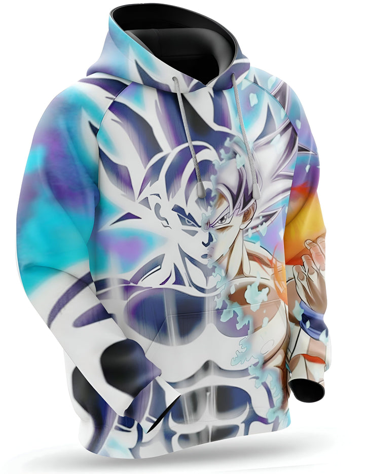 Une image d'un sweat à capuche Dragon Ball Z. Le sweat à capuche est bleu et blanc avec une image de Son Goku, un personnage de la série, en train de se battre.,SW-8273355012,SW-3474838652,SW-9227415459,SW-5343237800,SW-5900054551,SW-0642181756,SW-5564254740,SW-0872292207,SW-9713473159