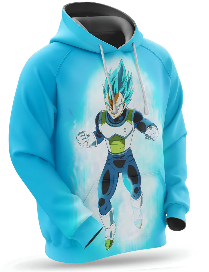 Voici un sweat à capuche bleu avec une image de Vegeta, un personnage de Dragon Ball Z. Il est en train de se mettre en position pour attaquer.,SW-8950306824,SW-2387143345,SW-2444985052,SW-7025474738,SW-1731600542,SW-3833989017,SW-6649872075,SW-0544646975