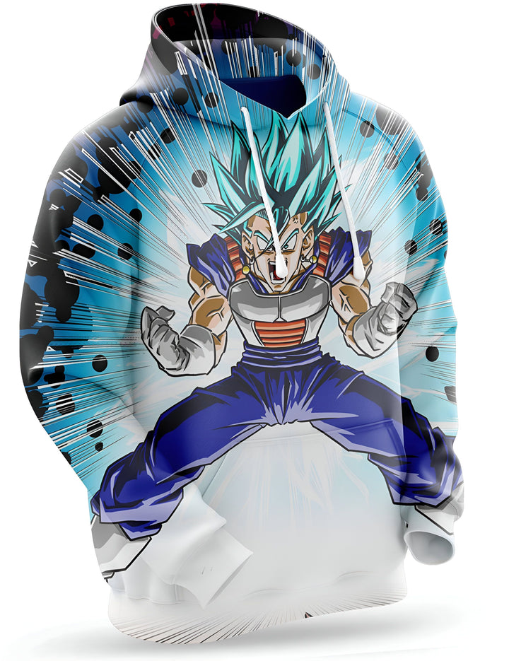 Une image d'un personnage de Dragon Ball Z, Vegeta, en train de se battre. Il est entouré d'une aura bleue et blanche et porte une combinaison bleue et jaune.,SW-0648449386,SW-165110736X,SW-0752685082,SW-4167540355,SW-9254691968,SW-6448573992,SW-5008922467,SW-9191122007,SW-9220478935