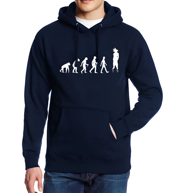 L'image représente un sweat à capuche bleu marine avec une illustration blanche de l'évolution de l'homme à Goku, un personnage de la série animée Dragon Ball Z.,SW-0293008175,SW-4154349724,SW-3486927949,SW-8864759417,SW-4350678557,SW-6654138104,SW-7003508702,SW-6766436506,SW-3891838492,SW-9423884733,SW-7473900145,SW-7130427108,SW-0597553874,SW-8798525247,SW-3337726895,SW-7739463507,SW-0353036234,SW-9764512925,SW-6841749731,SW-3350900844