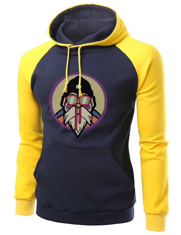 Un sweat à capuche bleu marine et jaune avec le personnage de Maître Roshi de Dragon Ball Z.,SW-0041579003,SW-7979757238,SW-3833281871,SW-950849543X,SW-3071389213,SW-4197228546,SW-0163997977,SW-3308326418,SW-6990620331,SW-6886100920,SW-5952601979,SW-8779887678,SW-8282468622,SW-9584558404,SW-4245869461