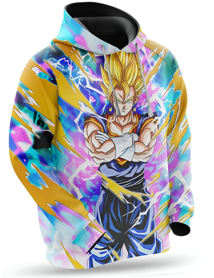 Une image d'un sweat à capuche Dragon Ball Z. Le sweat à capuche est jaune et bleu avec une image de Vegeta, un personnage de la série, dessus.,SW-6096158404,SW-1175284629,SW-0552838578,SW-6332337222,SW-5912463990,SW-5494912264,SW-7838211824,SW-936521713X