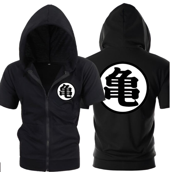 Une image d'un sweat à capuche noir avec un symbole de tortue blanche sur le devant et le dos.,SW-6373117227,SW-6027172037,SW-8853399759,SW-2685340947