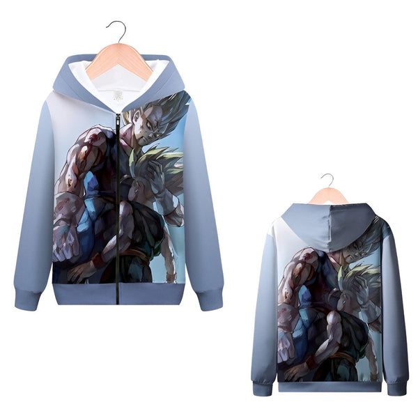 Une image d'un sweat à capuche bleu avec une image de Vegeta et Goku de la série Dragon Ball Z.,SW-7876629466,SW-224728289X,SW-5571324430,SW-1896360173,SW-9404171670,SW-6117396910,SW-2451757574