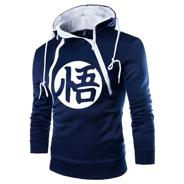 Un sweat à capuche bleu marine avec le symbole "Goku" en blanc sur la poitrine.,SW-774073991X,SW-1011378264,SW-7219399944,SW-5167919525,SW-0023079878,SW-2708132520,SW-7082526288,SW-3479865070,SW-8365857626,SW-2111080683,SW-2456211693,SW-0353428191,SW-0643222308,SW-171717521X,SW-9949009154