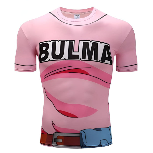 Le t-shirt représente le personnage Bulma du manga Dragon Ball Z. Elle porte une combinaison rose et bleue avec une ceinture marron.,T--6733770504,T--7829878838,T--6230930579,T--0225083310,T--0278268552,T--8543359074,T--5471887395,T--8273133516