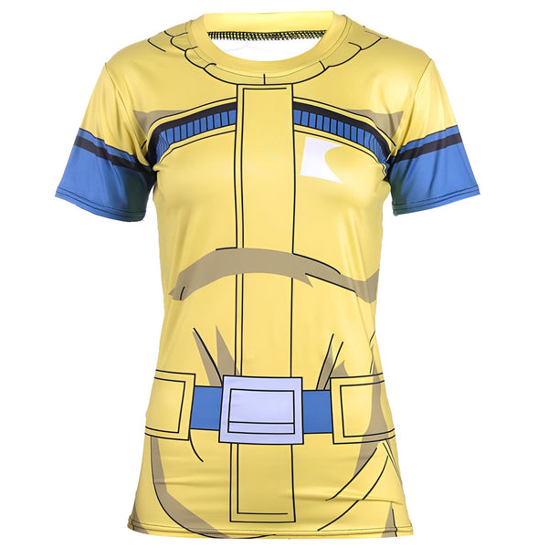 L'image représente un t-shirt jaune et bleu avec un motif de personnage de dessin animé.,T--9700535177,T--2778798242,T--1892844885,T--1334420130,T--8747839880,T--1573817686,T--6747366344