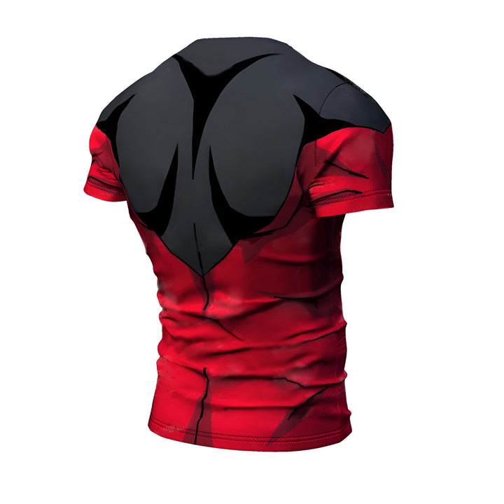Une image d'un t-shirt moulant rouge et noir avec un motif de musculature.,T--5575590313,T--7149098665,T--782674444X,T--3524878466,T--7420427291,T--3758611423,T--2014176191